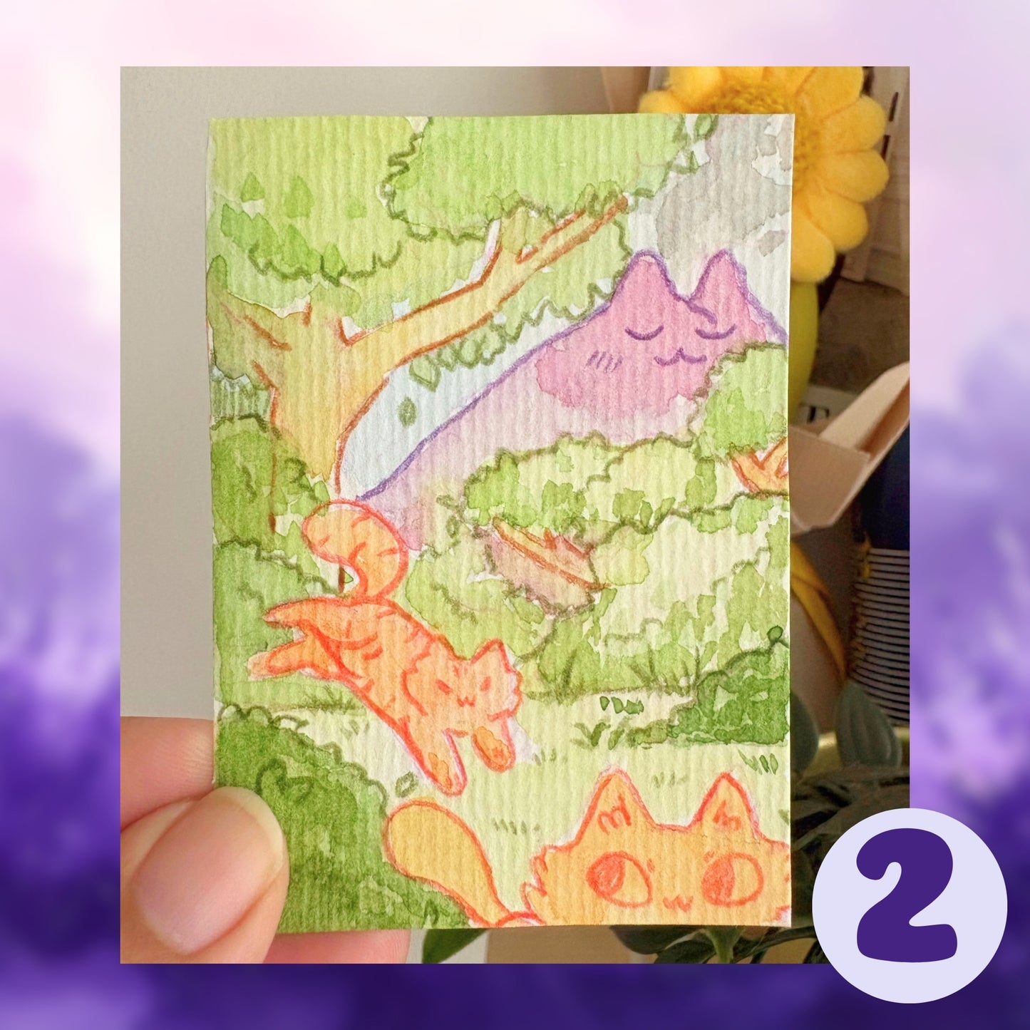 ACEO ORIGINALS - Cafe & Garden Collection - "Sunny's Garden"