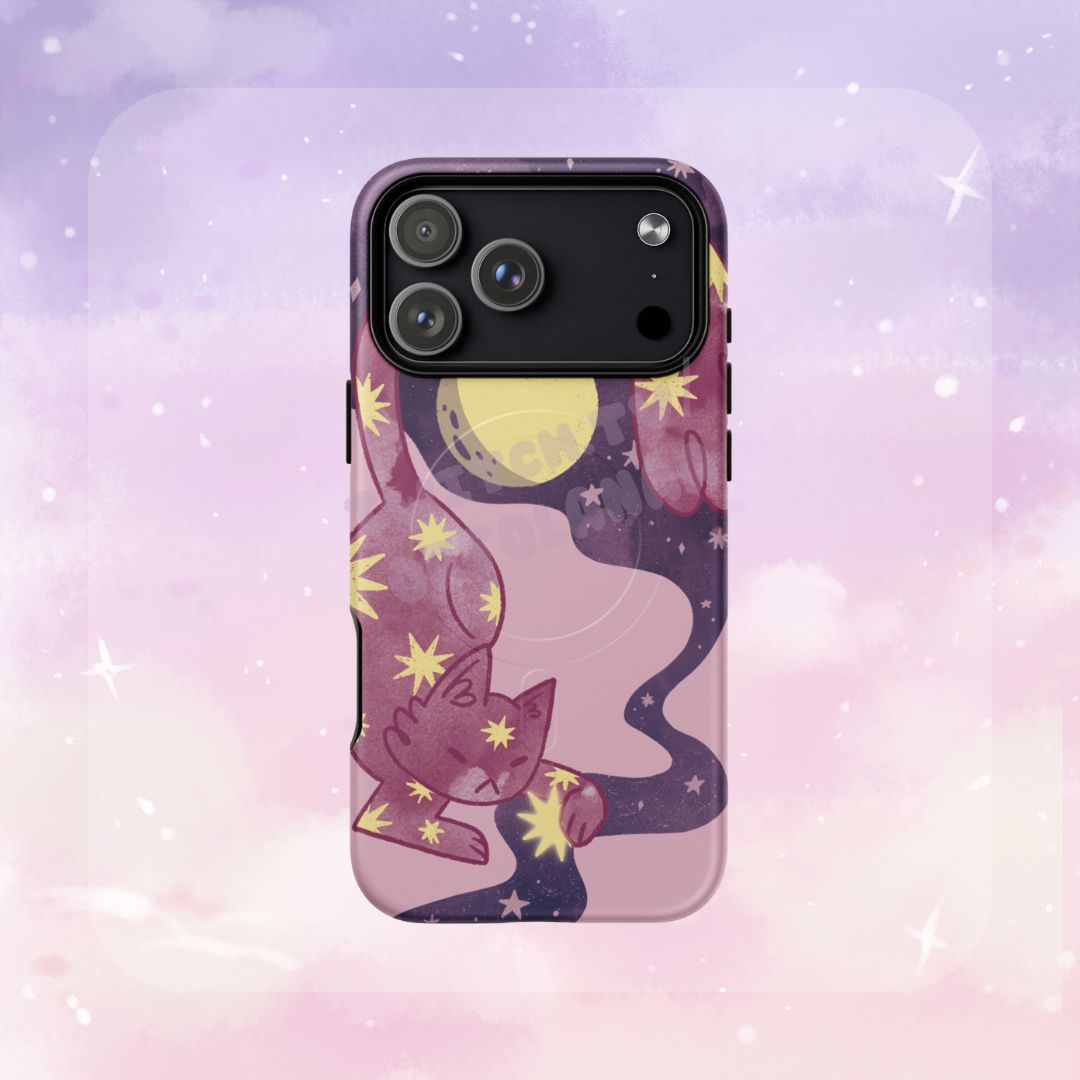 Starry Cat MagSafe® tough case for iPhones