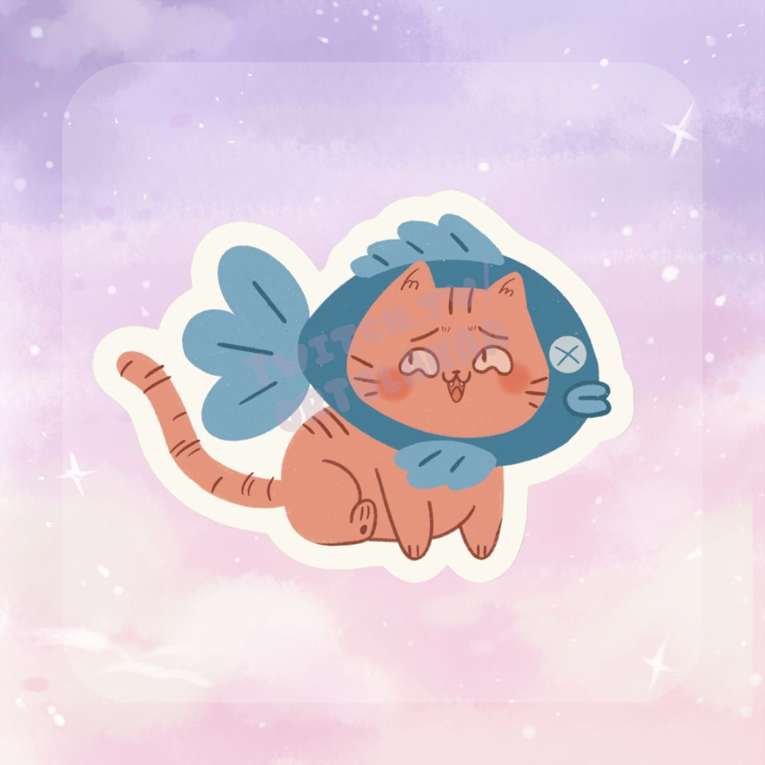 EHEK Fish Cat stickers