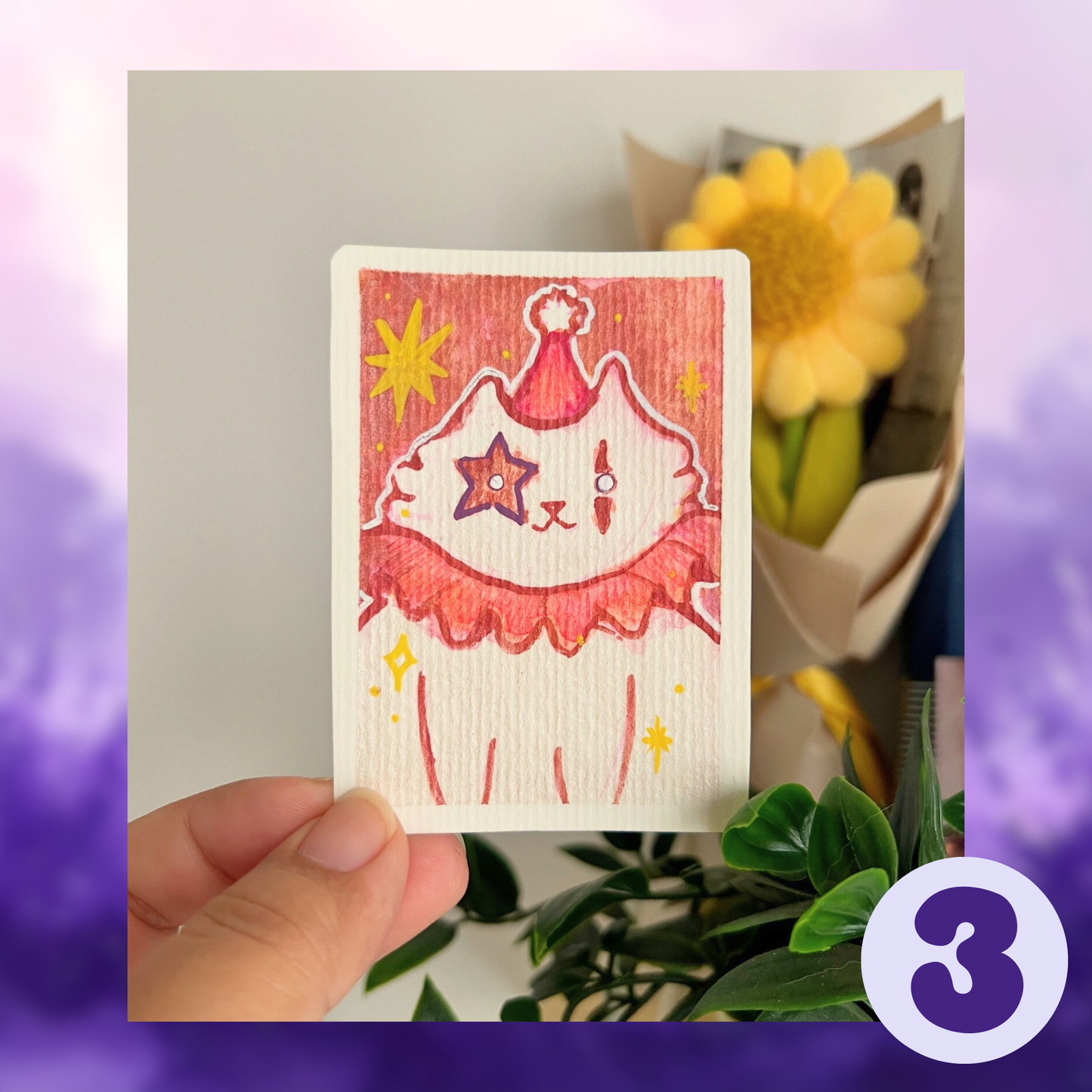 ACEO ORIGINALS - Cats & Sparkles Collection
