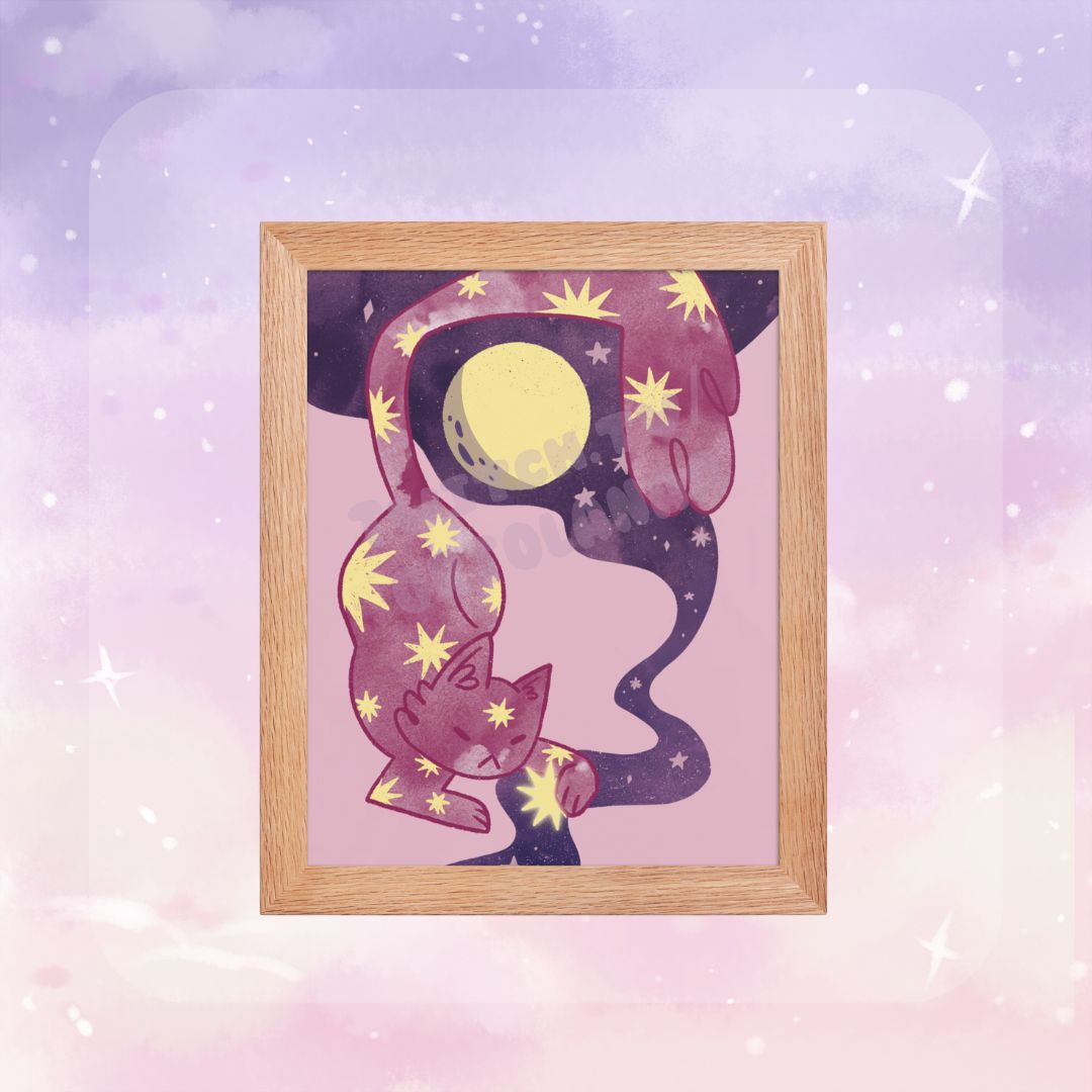 Star Kitty Framed Poster