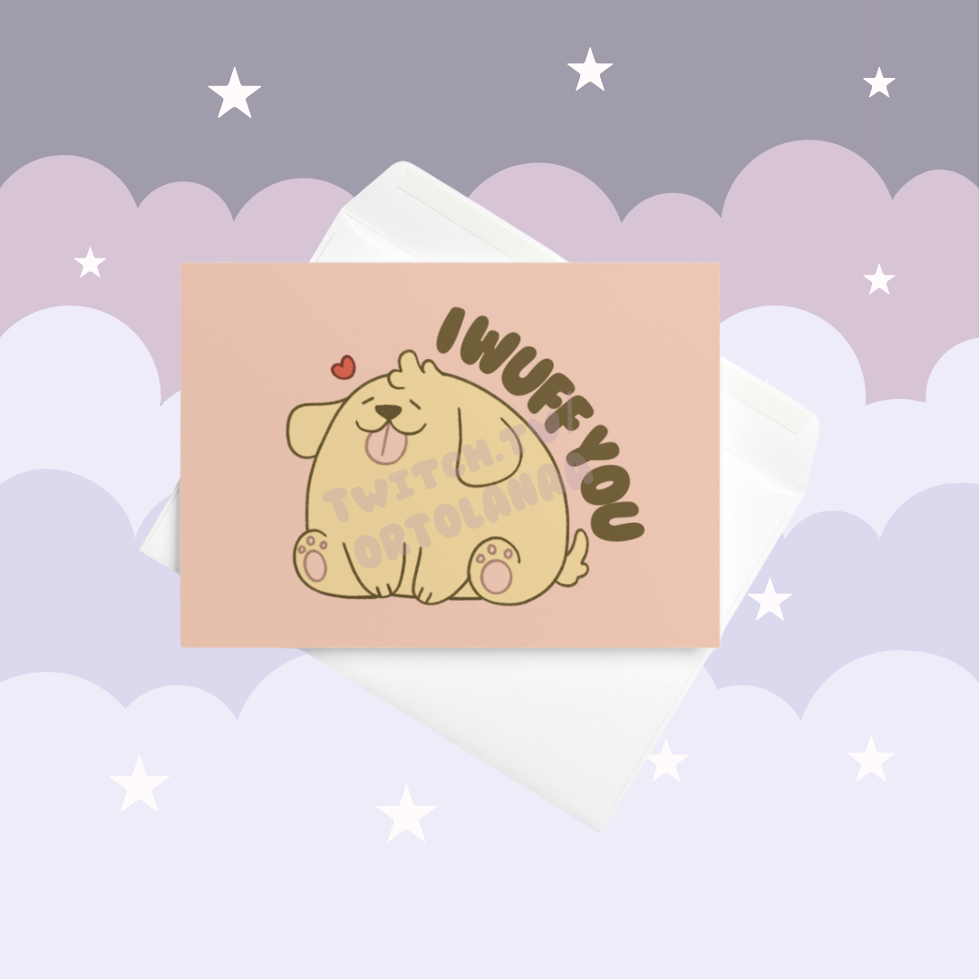 I Wuff You Greeting Card