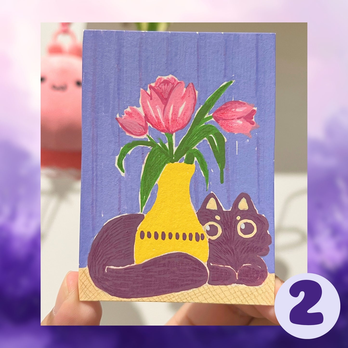 ACEO ORIGINALS - Cats and Vases Collection