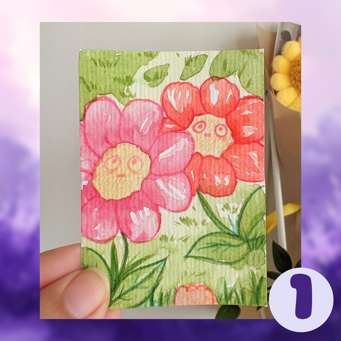 ACEO ORIGINALS - Cafe & Garden Collection - "About to be Trampled"