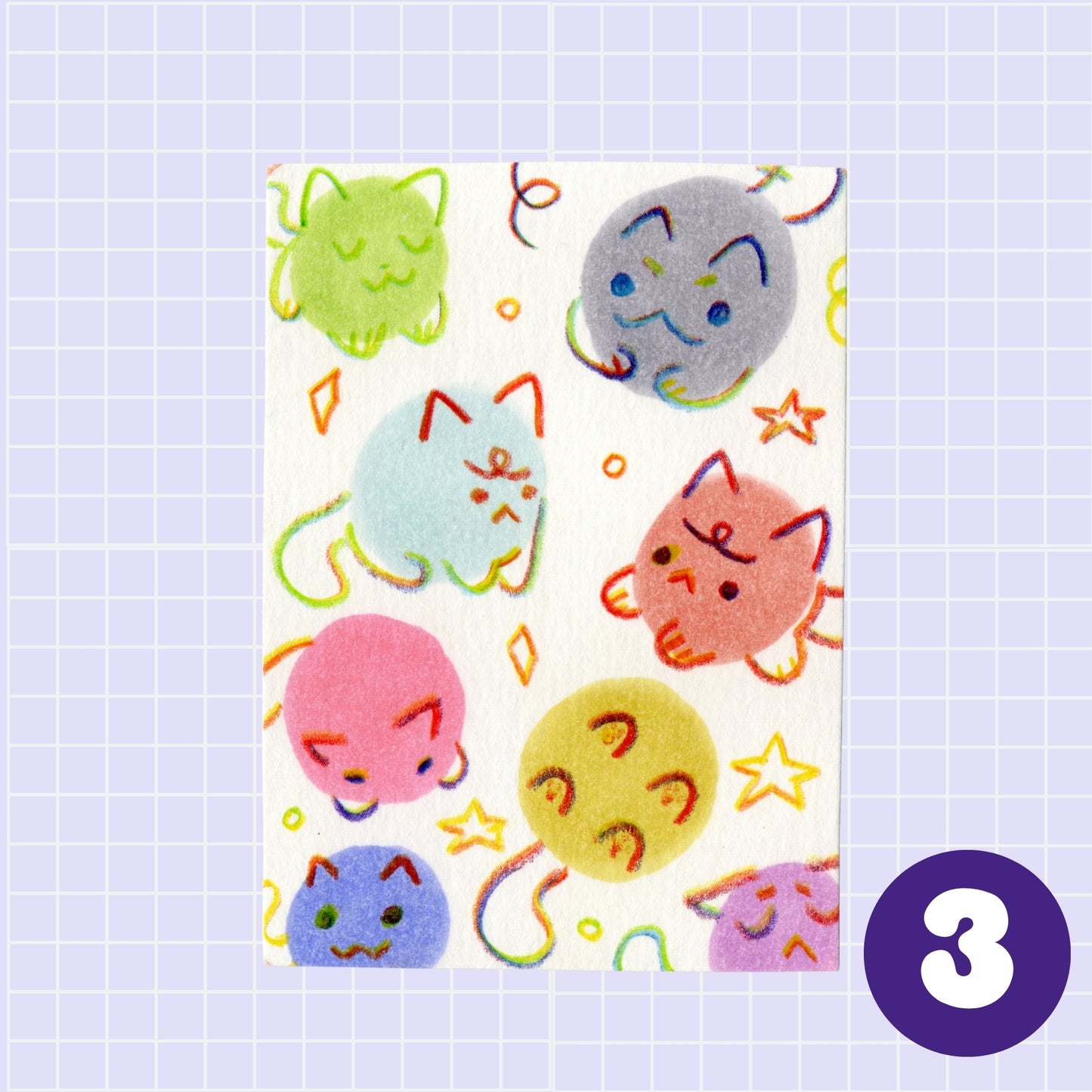 ACEO ORIGINALS - Swatch Cat Collection