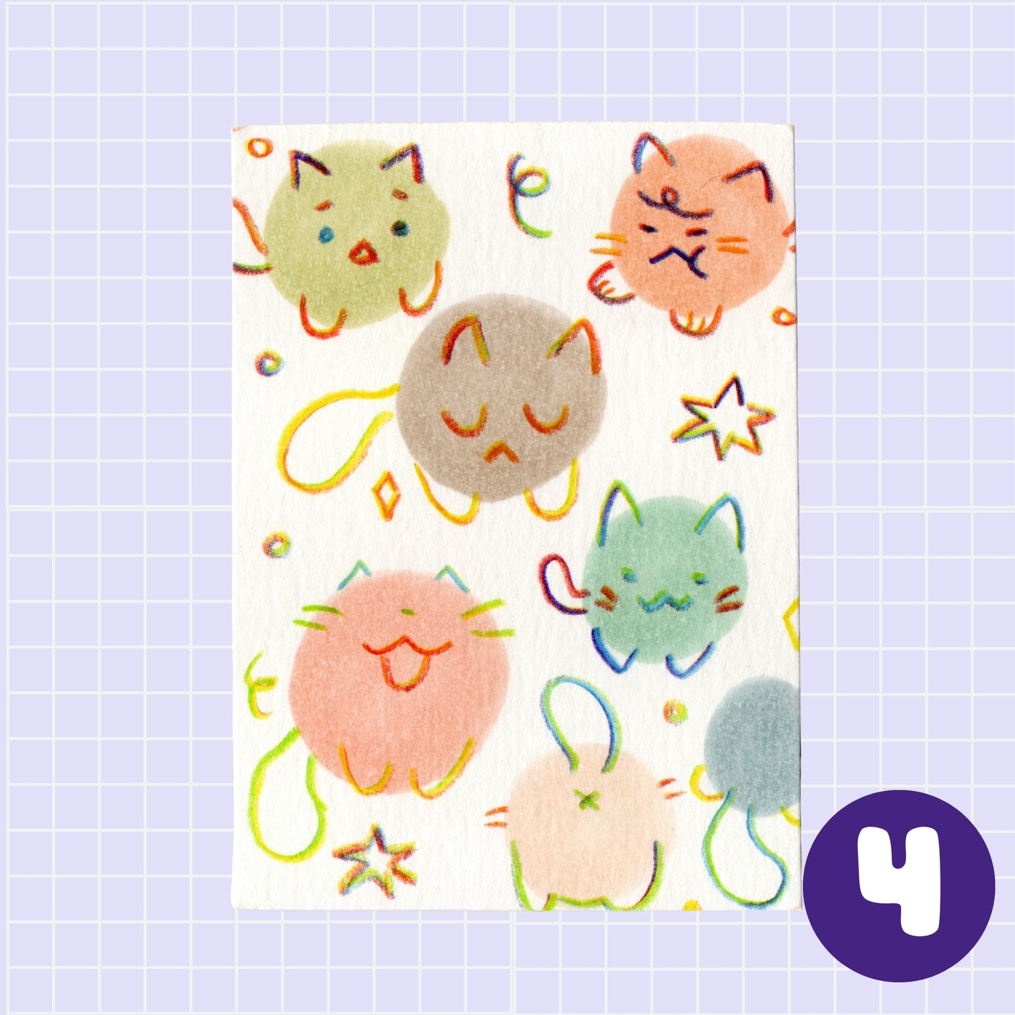 ACEO ORIGINALS - Swatch Cat Collection
