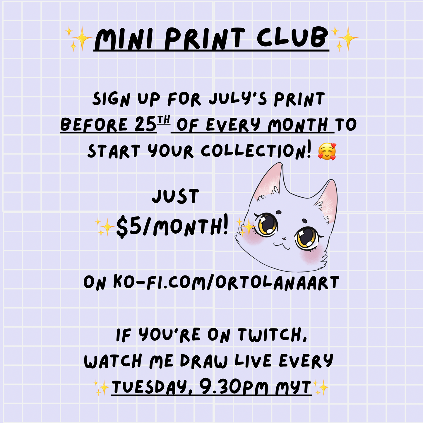 ACEO PRINT CLUB  - July 2026