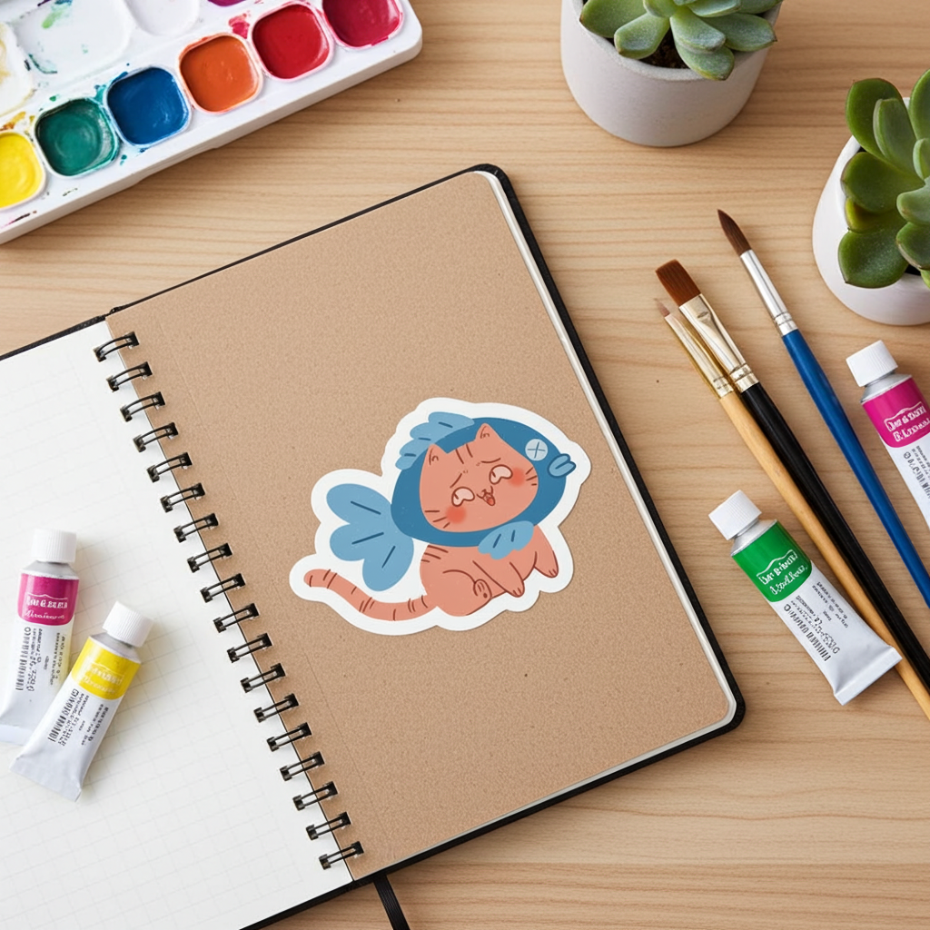 EHEK Fish Cat stickers